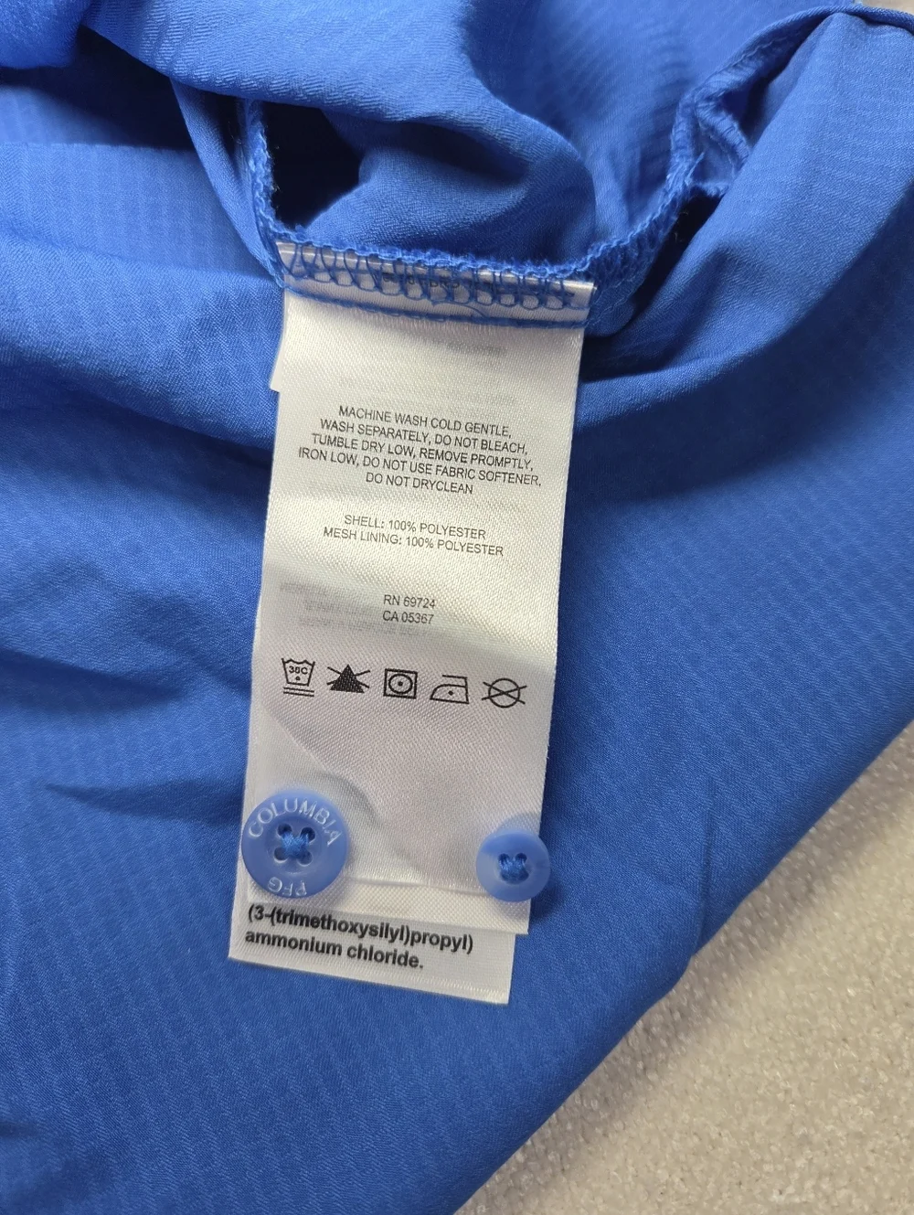 Columbia PFG Shirt L Blue Fishing UPF 40 Short Sleeve NWT - Picture 8 of 10